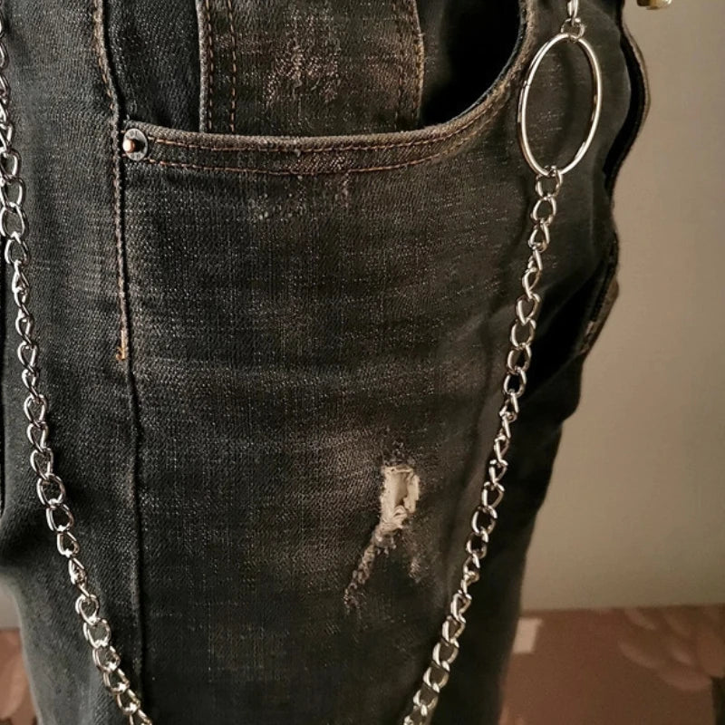 Metal Wallet Chain Belt | Punk Rock Hip-Hop Trouser Chain Metal Belt Chain QXL