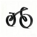Minimalist 3D Printed Bike Sculpture | Cyclist Desk Décor Gift Desk Sculpture QXL black
