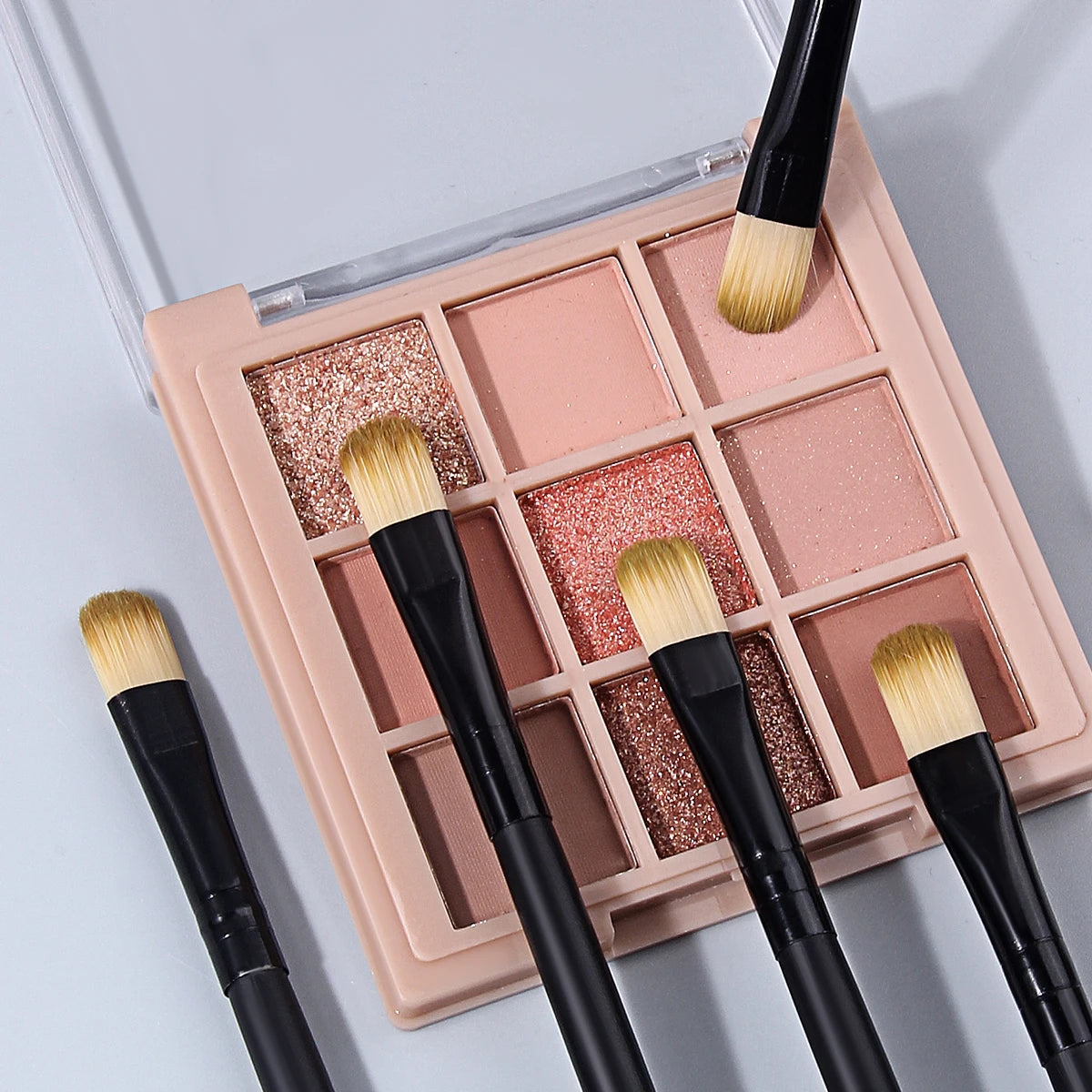 KOSSHOW 10-Pc Eyeshadow Brush Set | Soft Nylon Eye Brushes Eyeshadow Brush Set QXL