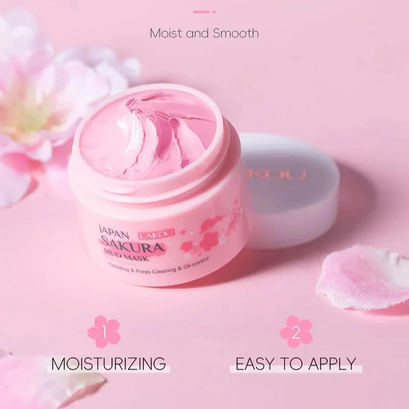 LAIKOU Sakura Mud Mask 25g | Deep Cleanse & Oil Control Clay & Mud Face Mask QXL