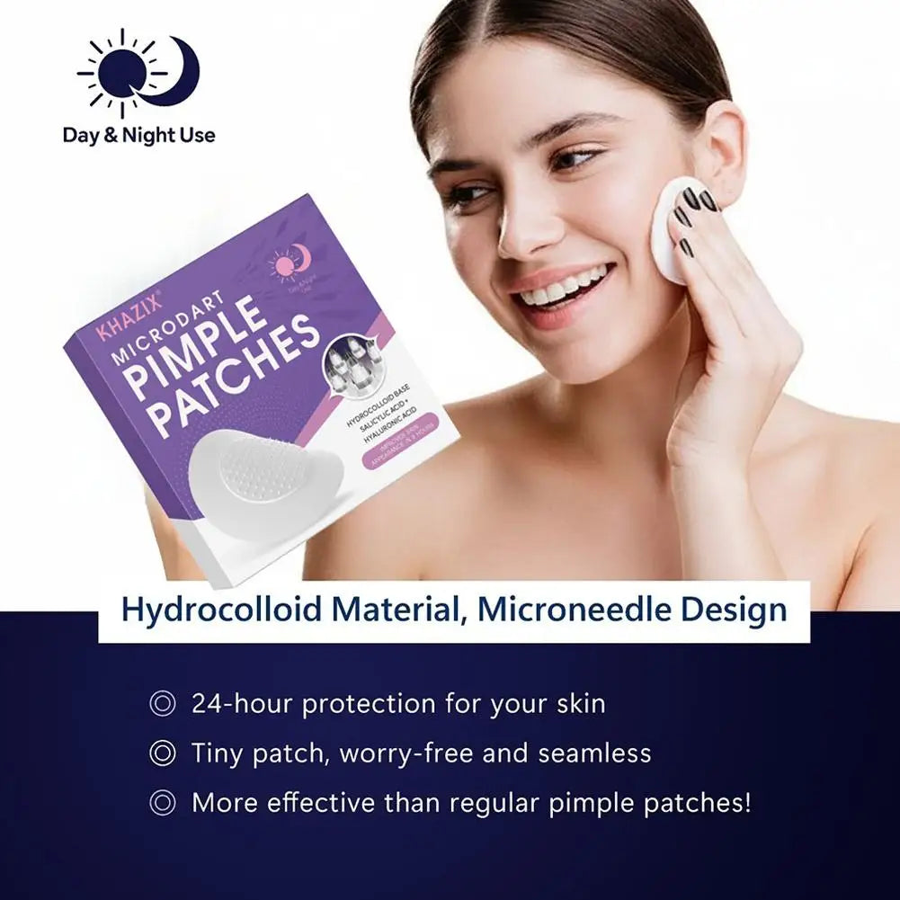 24-Pack Invisible Microneedle Blemish Patches for Face Spots Microneedle Blemish Patches QXL