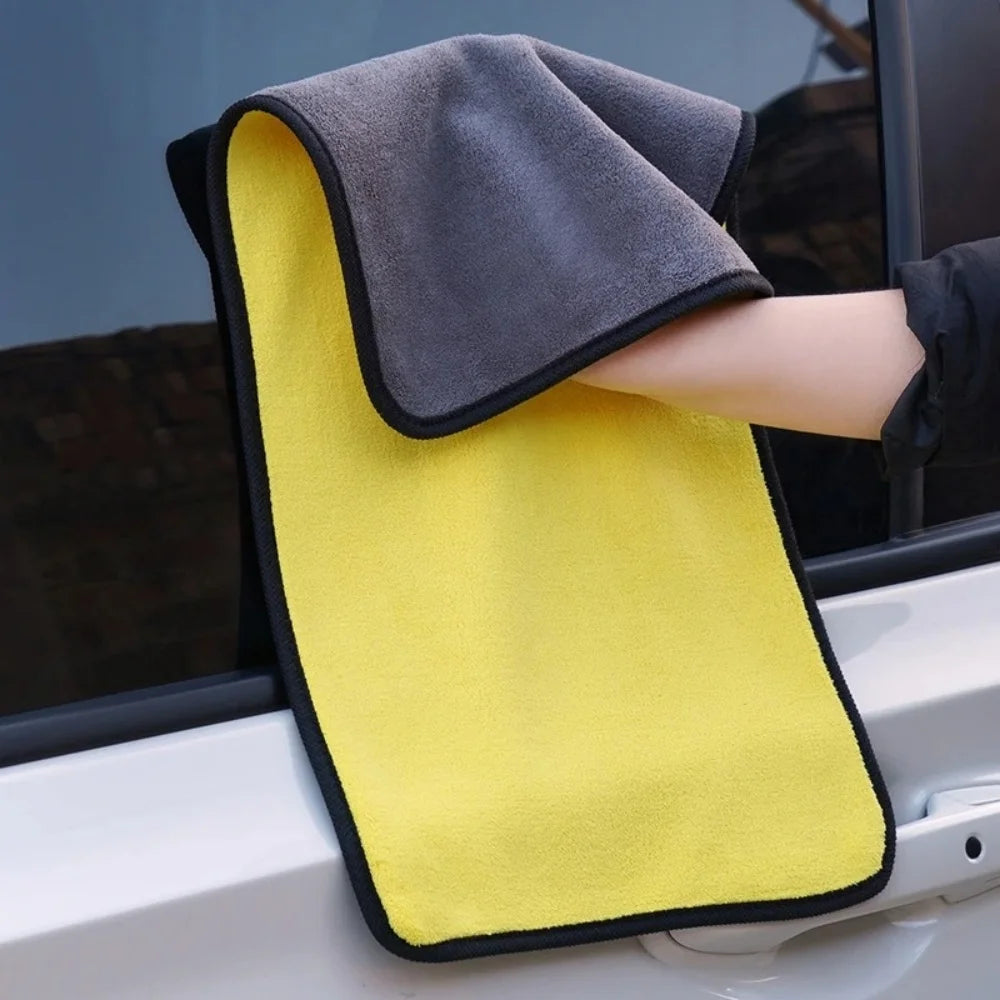 Microfiber Car Drying Towel | Double-Layer Soft Cleaning Cloth Car Cleaning Towel QXL