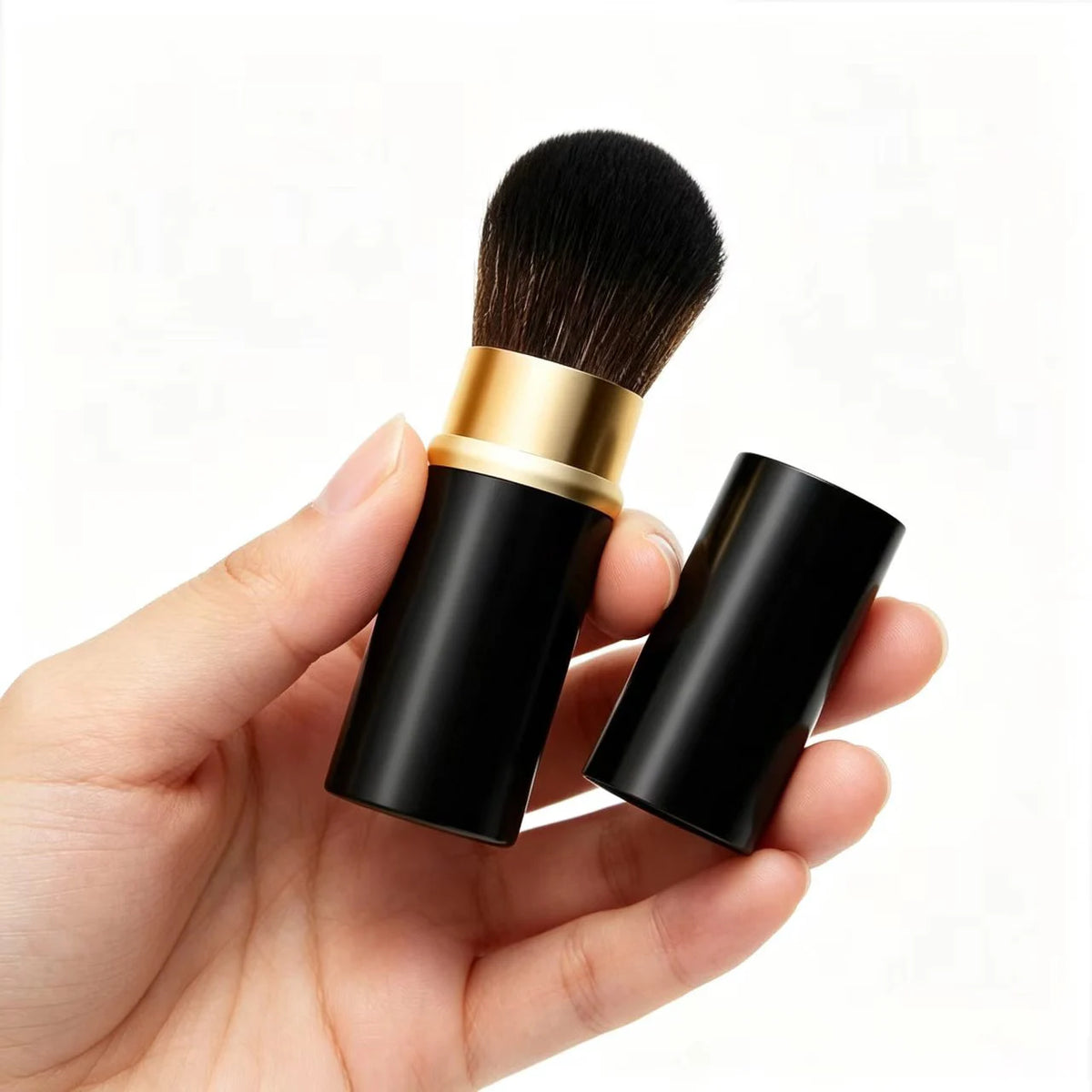 Telescopic Travel Makeup Brush | Blush, Contour & Powder Travel Makeup Brush QXL black