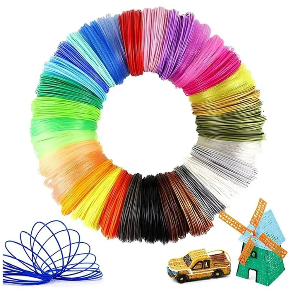 20-Color PLA Filament Refill for 3D Pen – 3M per Color 3D Pen Filament QXL 1set
