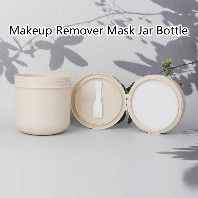 Refillable Cosmetic Jar with Spoon 300ml/400ml | Travel Pot Cosmetic Storage Jar QXL
