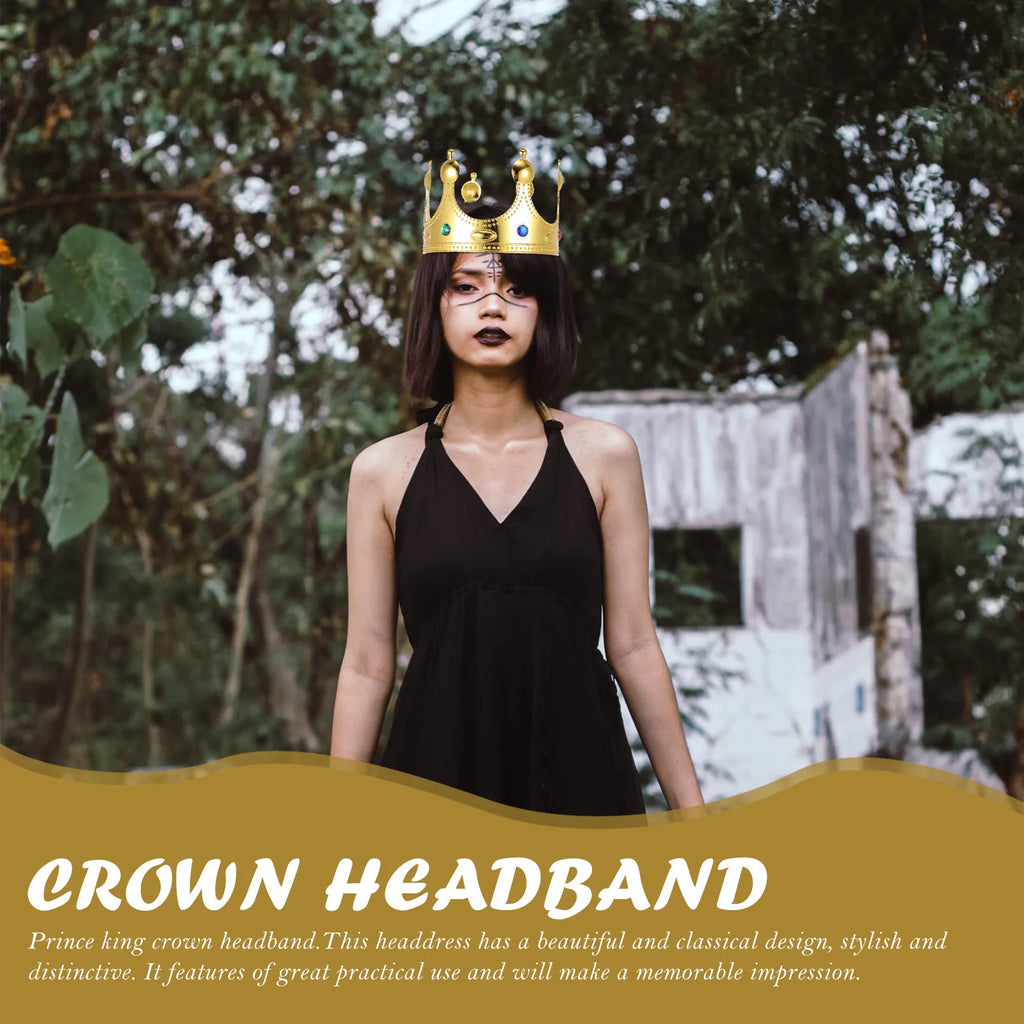 4-Pack Plastic Prince Crowns – Birthday Party & Cosplay Costume Costume Crown Set QXL