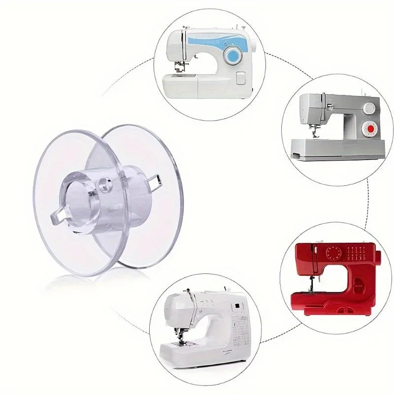 Transparent Plastic Bobbins for Sewing Machine | Clear Spools Sewing Machine Bobbin QXL