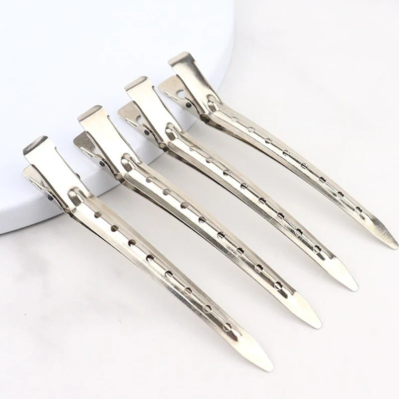 10-Pack Stainless Steel Hair Sectioning Clips | Barber Styling Hair Sectioning Clips QXL