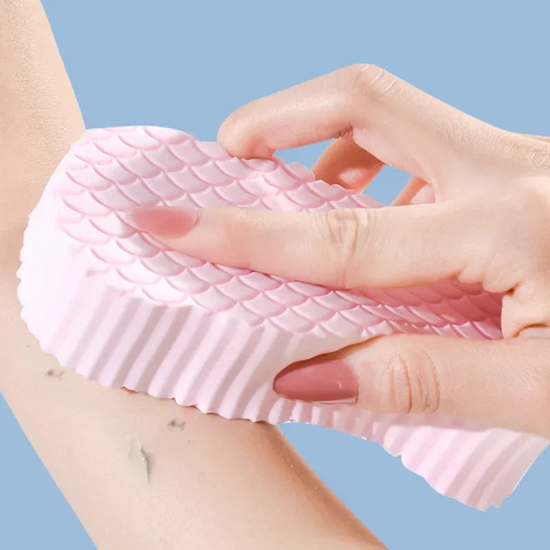 Pink Magic Exfoliating Bath Sponge | Body Scrub All Ages Exfoliating Bath Sponge QXL 1pc grey