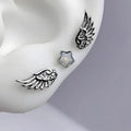 Wings Stud Earrings for Women | Stainless Steel Shiny Stud Earrings QXL A3