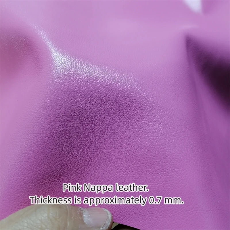 Top-Grain Cowhide Leather Sheet 1–1.2mm | Burgundy & Pink DIY Leather Craft Sheet QXL