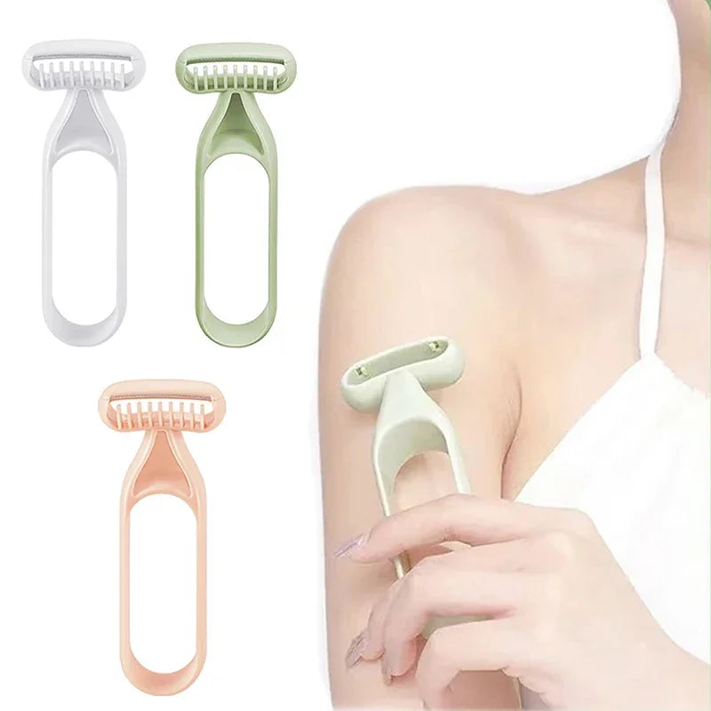 3-Pack Women's Portable Body Razors | Gentle Macro Blade Women's Body Razor QXL 3Pcs Mixed Color