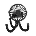 Clip-On Baby Stroller Fan | USB & Battery Portable Mini Fan Portable Baby Fan QXL B388 black