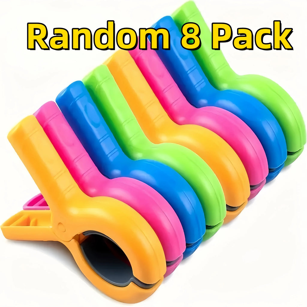 8 Windproof Heavy-Duty Beach Towel Clips – Pool & Cruise Beach Towel Clips QXL Random 8 Pack
