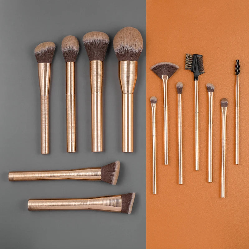 20-Pc Rose Gold Makeup Brush Set | Synthetic Face & Eye Brushes Makeup Brush Set QXL