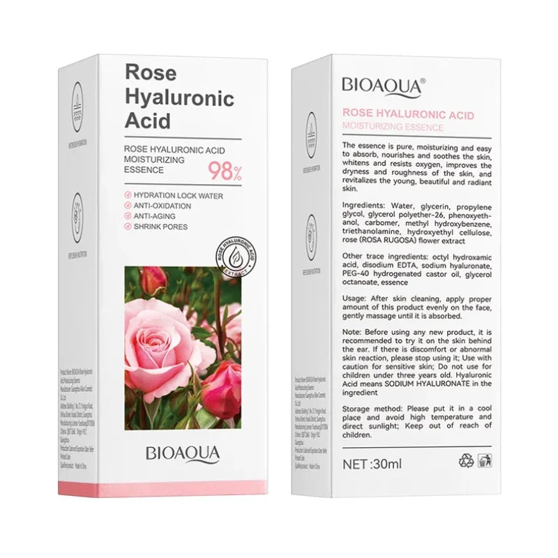 BIOAQUA Rose Hyaluronic Acid Facial Essence 30ml Facial Essence Serum QXL