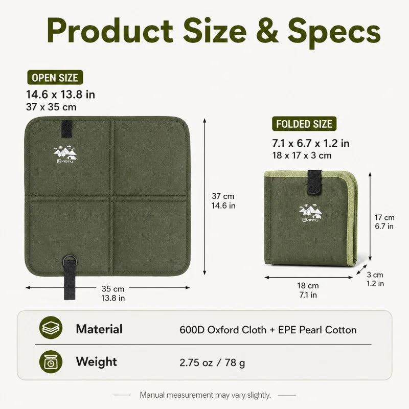 Foldable Waterproof Camping Seat Cushion with Carabiner Clip Camping Seat Cushion QXL