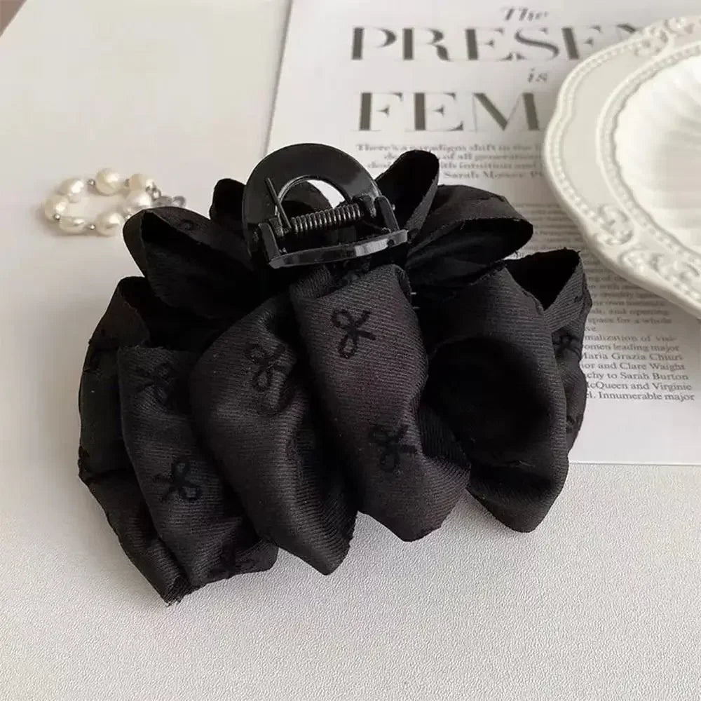 Elegant Bow Hair Claw Clip | Large Satin Bowknot Barrette Bow Hair Claw Clip QXL
