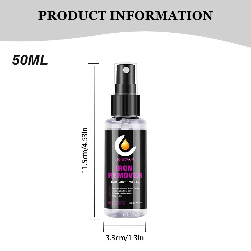 Wheel Iron Remover Spray – Brake Dust & Rust Cleaner 50/100ml Wheel Iron Remover Spray QXL 50ML
