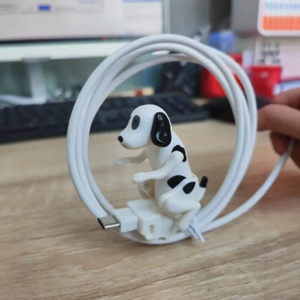 Funny Animated Dog Charging Cable – iPhone, USB-C & Android Novelty Charging Cable QXL