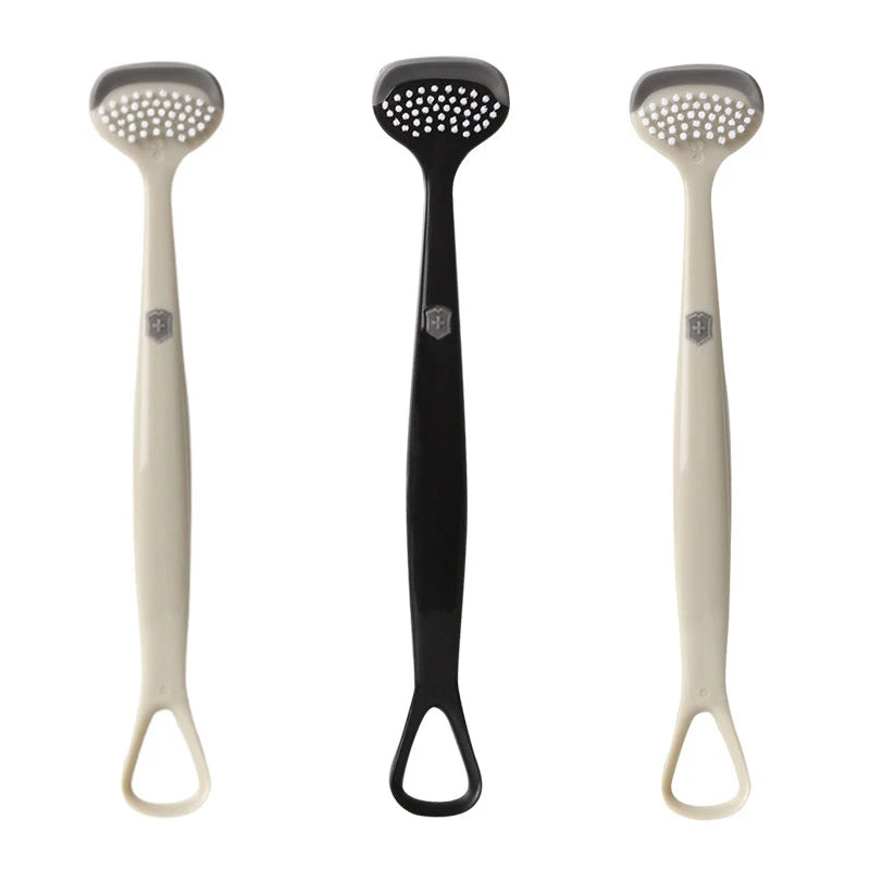 Triple-Effect Tongue Scraper & Brush | Fresh Breath Tool Tongue Scraper QXL