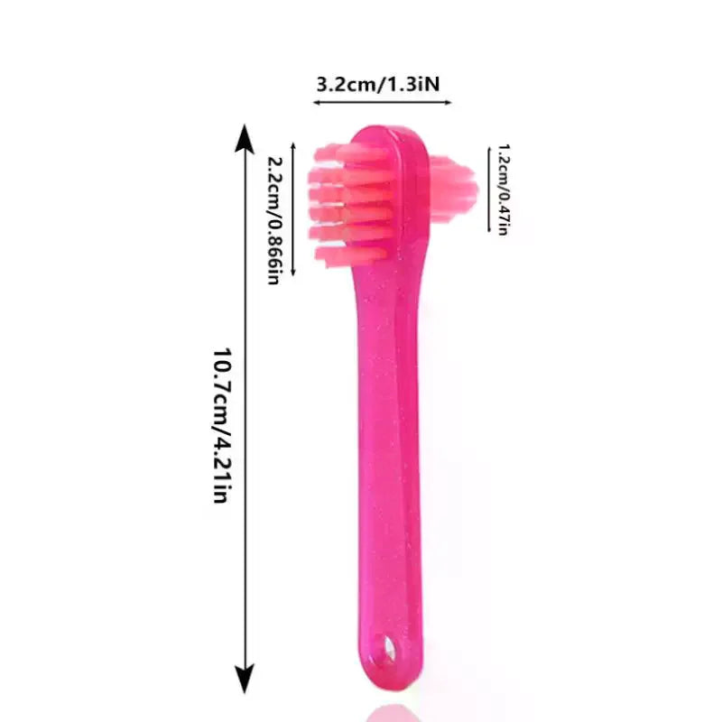 T-Shape Dual-Head Denture Brush | Retainer & Braces Cleaner Denture Cleaning Brush QXL