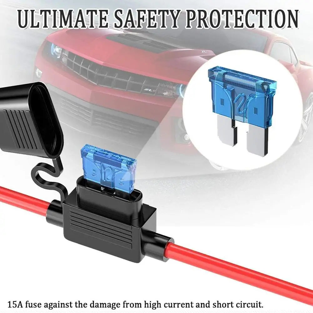 SAE Quick Release Cable Fuse & O-Ring Terminal 16AWG Harness Battery Charger Cable QXL