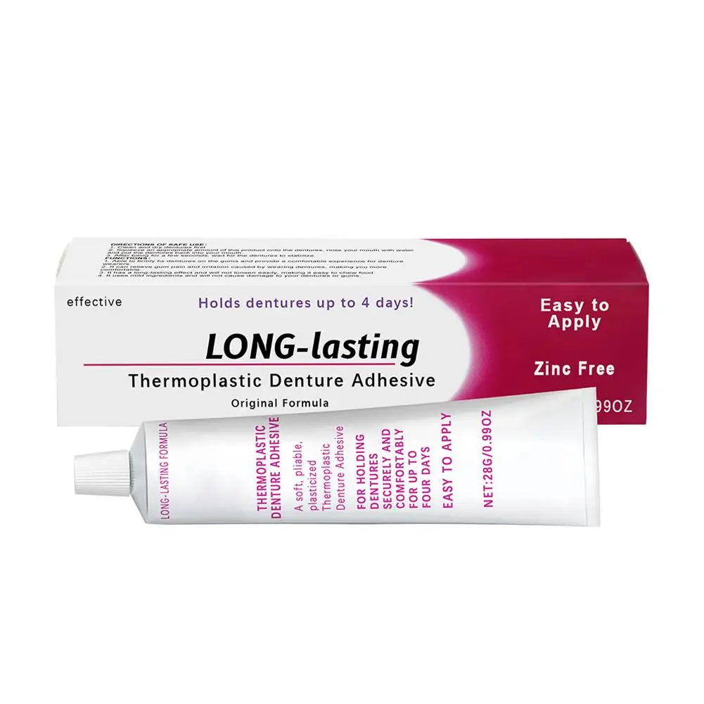 Denture Fix Adhesive Cream – Strong Hold Denture Glue 20g Denture Adhesive Cream QXL C types