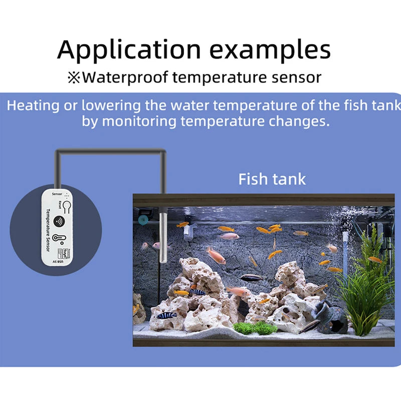 Tuya WiFi Smart Temperature Sensor | App Alerts & Remote Monitor Smart Temperature Sensor QXL