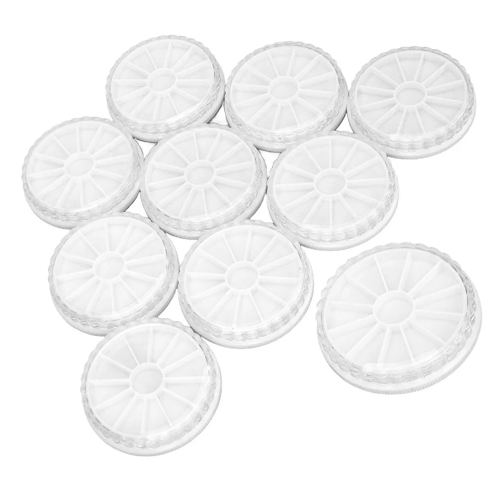 10-Pack Round Nail Art Storage Box | 12-Compartment Rhinestone Nail Art Storage Box QXL