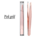 Stainless Steel Eyebrow Tweezer & Hair Plucker – Men & Women Eyebrow Tweezer QXL M158 Rose gold