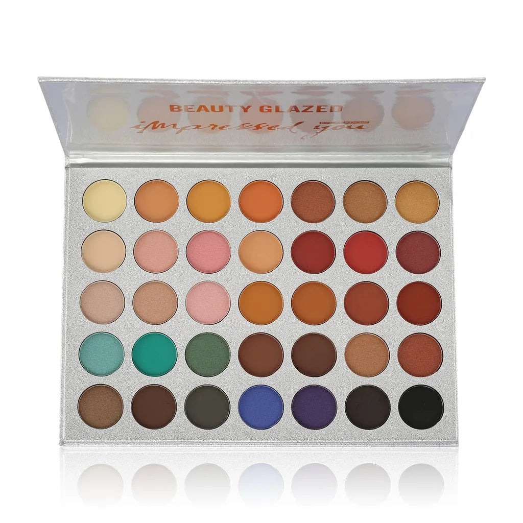BEAUTY GLAZED 35-Color Matte & Shimmer Eyeshadow Palette Eyeshadow Palette QXL