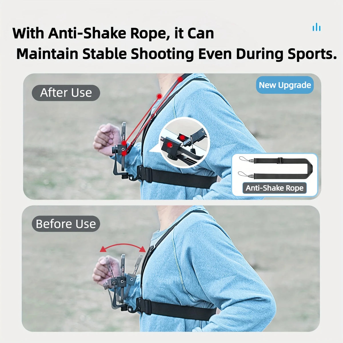 7-in-1 Adjustable Chest Mount for Phone & Action Camera Chest Camera Mount QXL