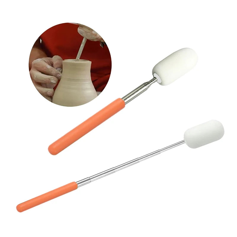 Telescopic Pottery Sponge Stick | Ceramic Throwing Tool Pottery Sponge Tool QXL