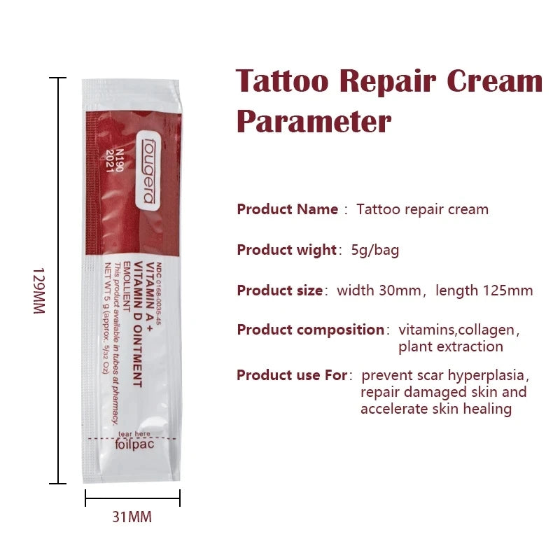 100-Pack Tattoo Aftercare Vitamin A&D Recovery Ointment Cream Tattoo Aftercare Cream QXL
