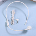 Wired 3.5mm Head-Mounted Headset Mic for Teaching & Meetings Headset Microphone QXL White