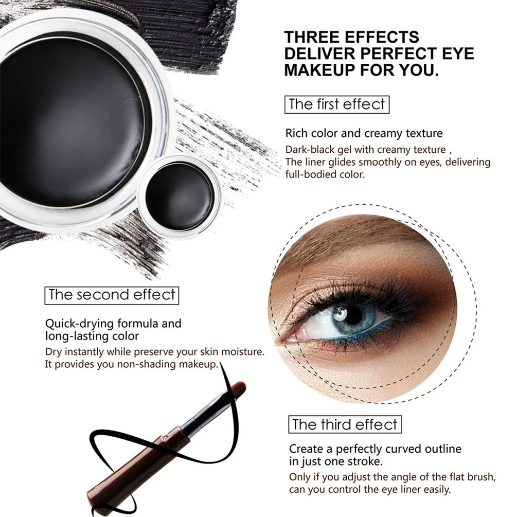 QiBest Waterproof Eyebrow Pomade & Gel Eyeliner Cream 4.5g Eyebrow Pomade QXL