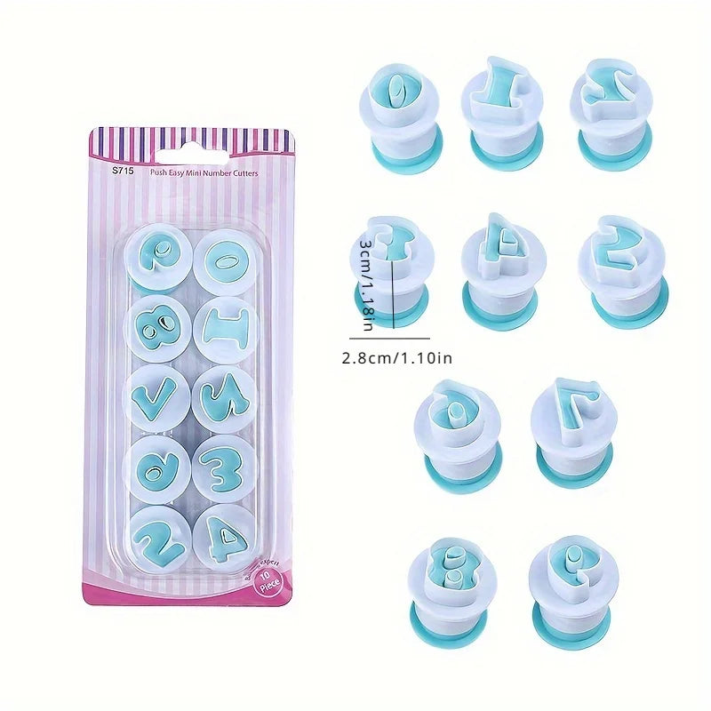 Alphabet Cookie Cutter & Fondant Letter Stamp Mold Set Cookie Cutter Mold QXL