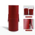 Large PU Leather Makeup Brush Holder & Desk Organizer Makeup Brush Holder QXL Red
