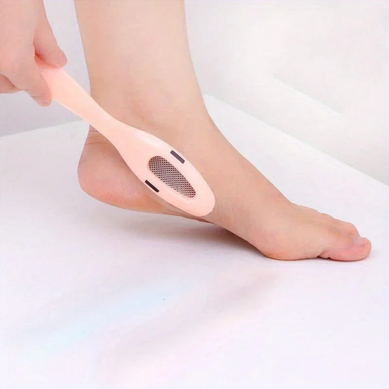 3-in-1 Foot File, Callus Grater & Massager – Stainless Steel Foot File & Grater QXL Pink 1pc