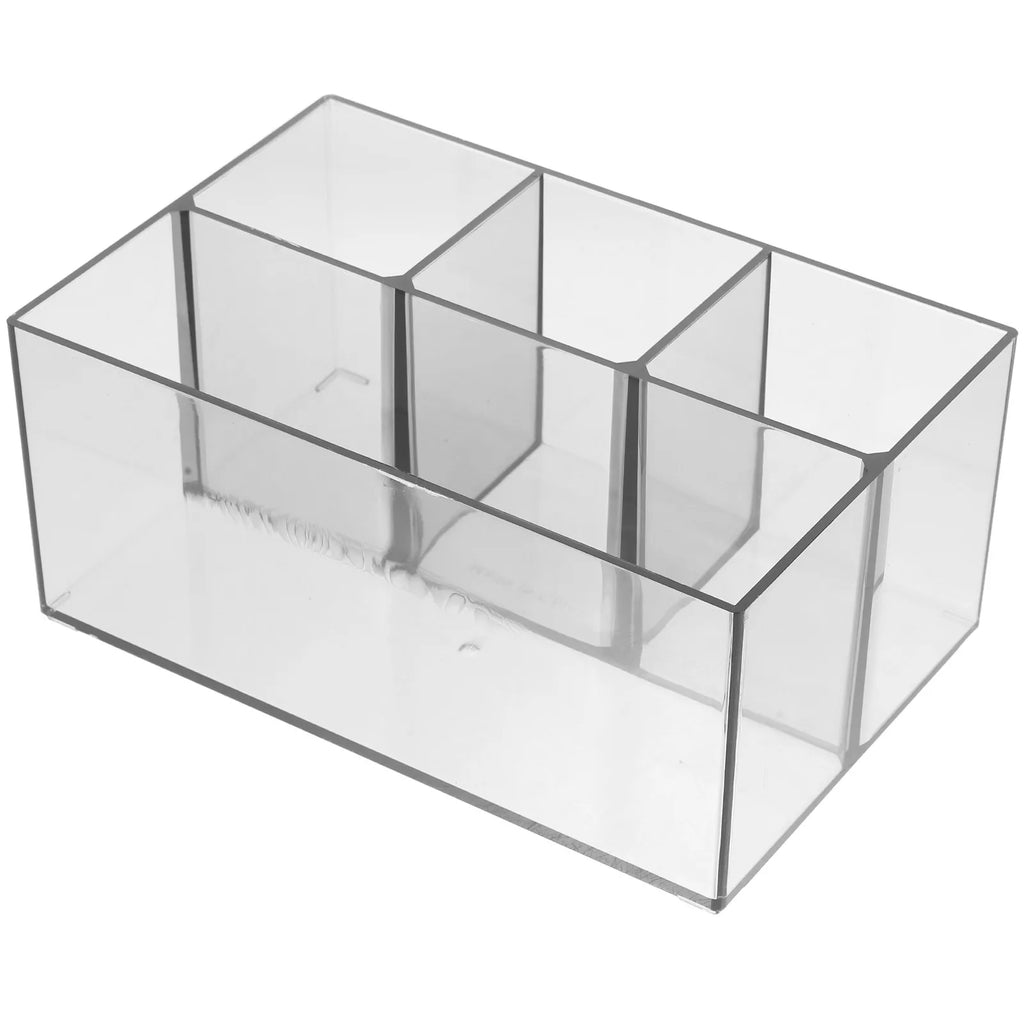 4-Slot Acrylic Makeup Brush Holder & Vanity Desk Organizer Makeup Brush Organizer QXL