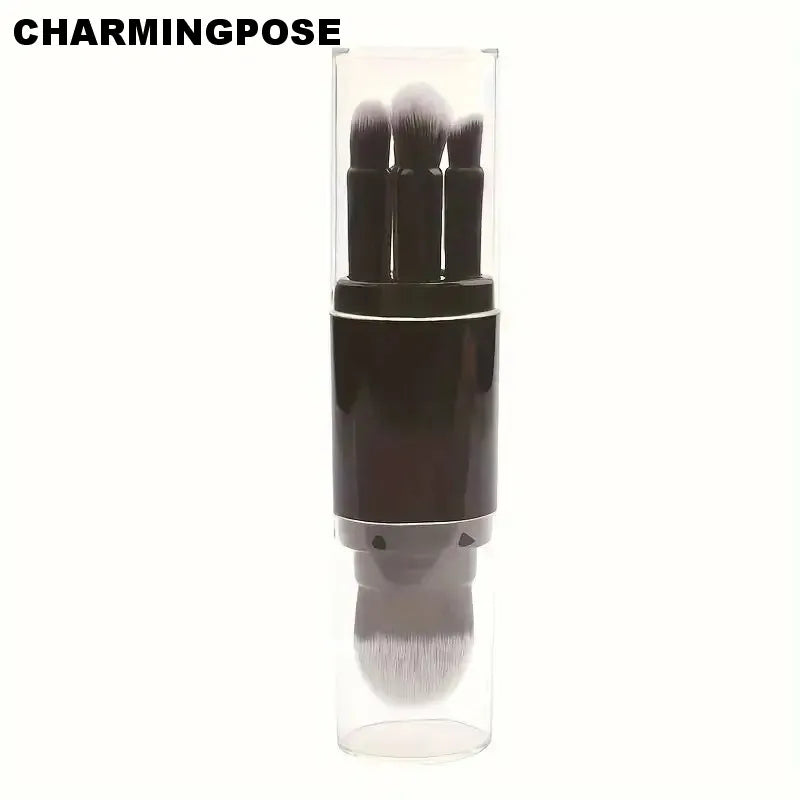 5-in-1 Retractable Mini Makeup Brush Set for Travel & Home Travel Makeup Brush Set QXL