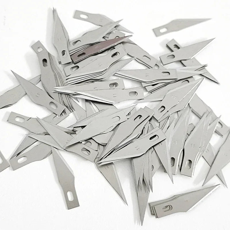 Stainless Steel Scalpel Blades 20/50/100-Pack | Hobby Carving Scalpel Blade Set QXL