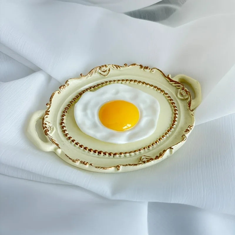 Fried Egg Refrigerator Magnet | Kitchen Décor Golden Accents Novelty Fridge Magnet QXL