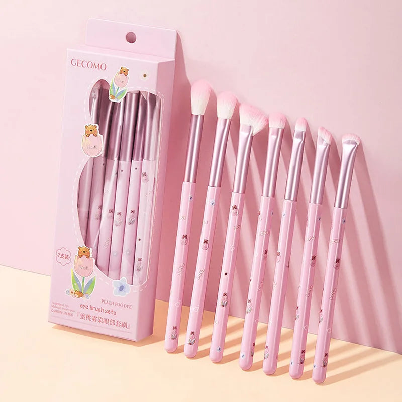 GECOMO 8-Piece Eye Makeup Brush Set | Detail & Shading Eye Makeup Brush Set QXL