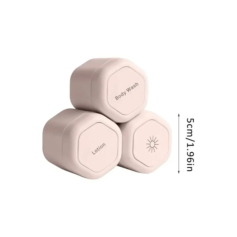 3-Pack Magnetic Travel Capsule Jars | Refillable Leak-Proof Pots Travel Sample Jars QXL