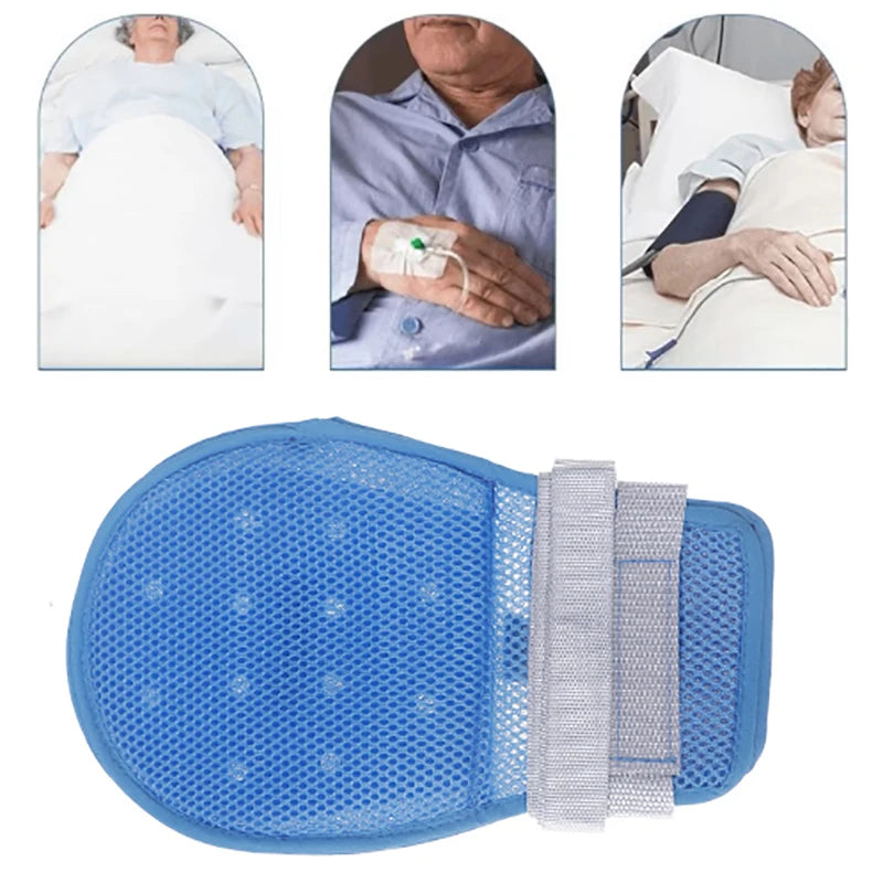 Hand Restraint Protective Glove | Anti-Scratch Caregiver Mitt Patient Restraint Glove QXL