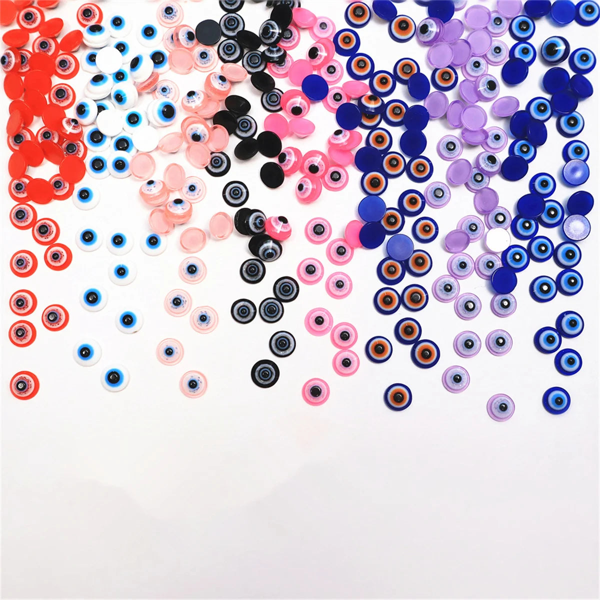 Evil Eye Resin Nail Charms 6mm | Kawaii 3D Nail Decorations Nail Art Charms QXL
