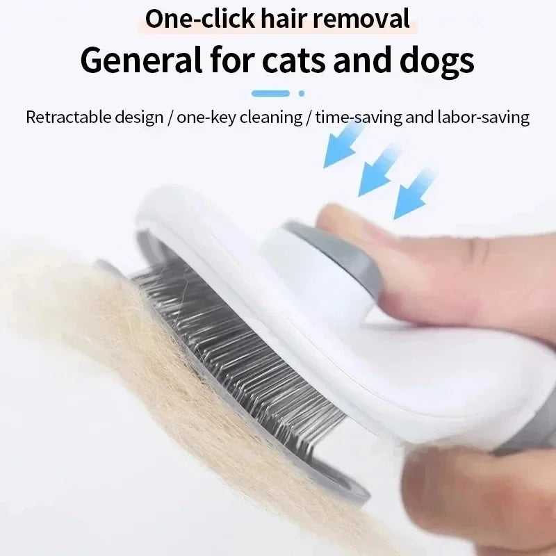 Self-Cleaning Pet Grooming Brush | Dog & Cat Dematting Comb Pet Grooming Brush QXL