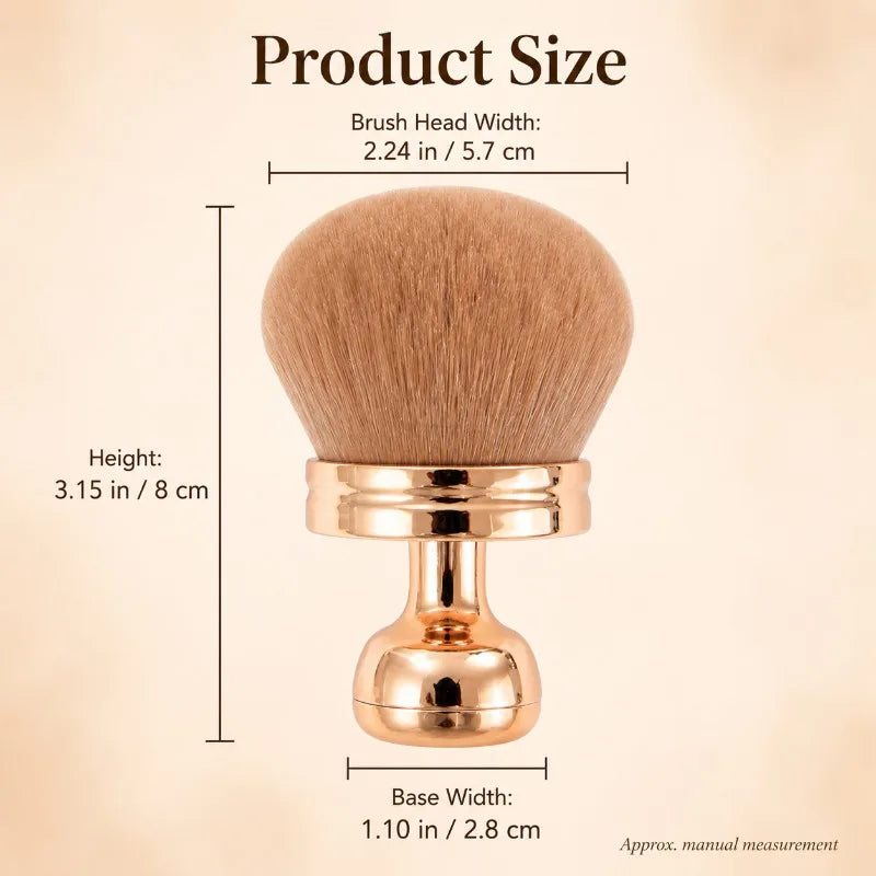Large Mushroom Kabuki Brush | Powder & Blush Makeup Tool Kabuki Makeup Brush QXL